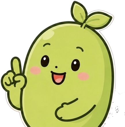 案内するえだまめくん